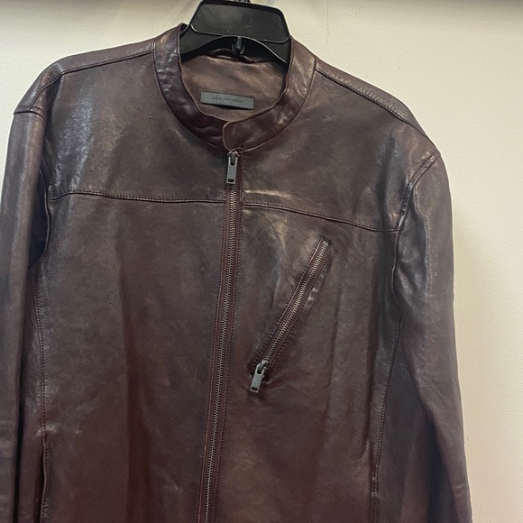 John Varvatos Men's Brown Leather Jacket